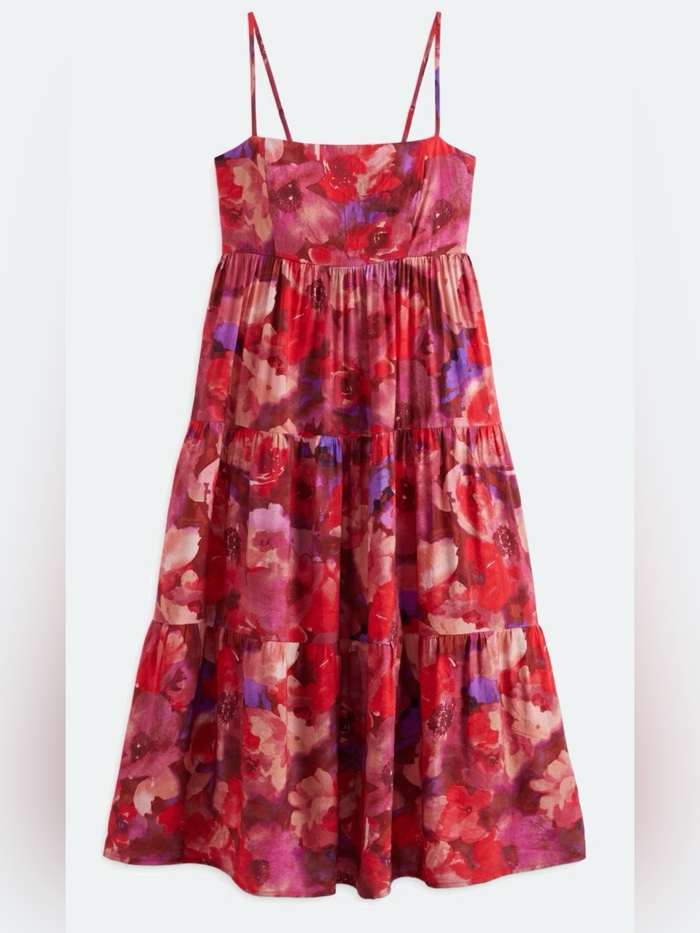 Gilli Floral Tiered Spaghetti Strap Dress